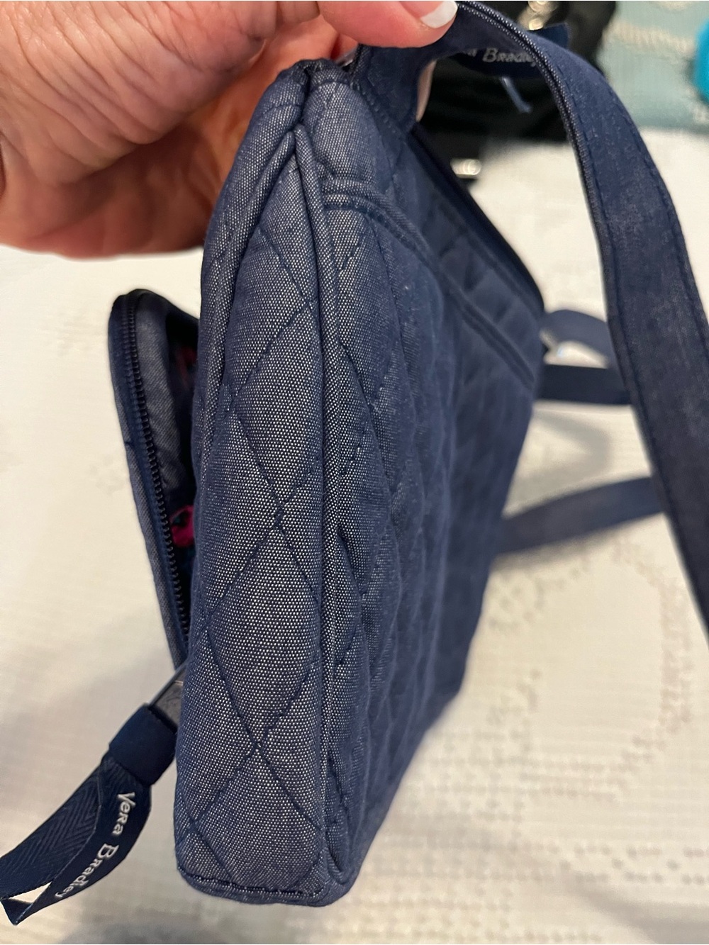 Vera Bradley Little Hipster in Quilted Denim, LNWOT - Picture 12 of 13